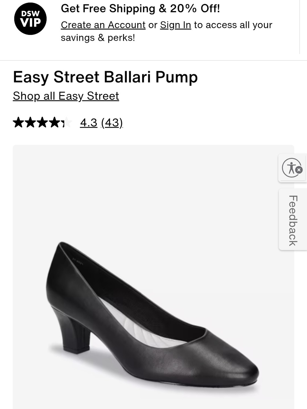 Easy Street Ballari Pump - Black